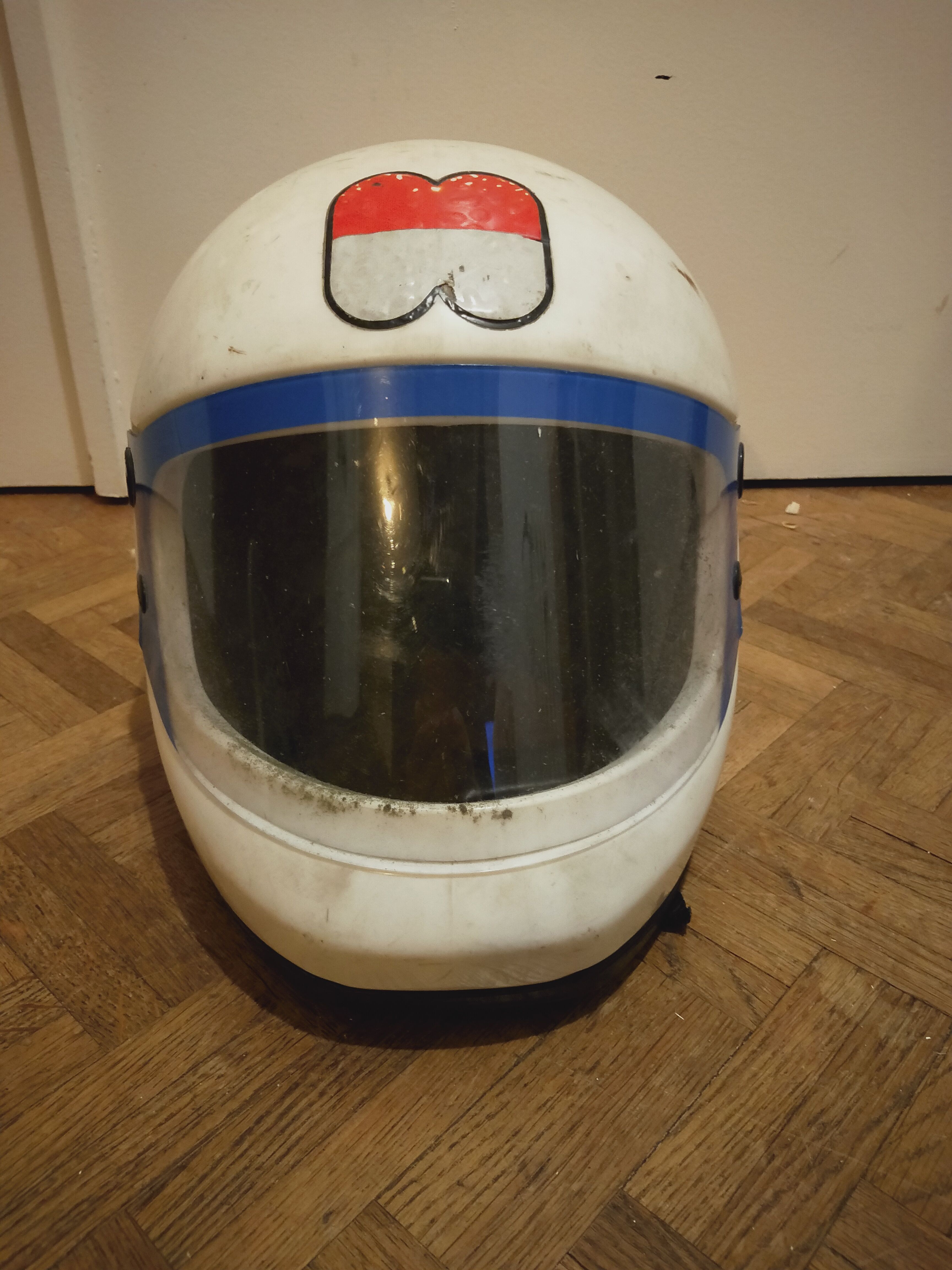 Vintage bell motorcycle helmet