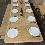 Solid oak farmhouse table