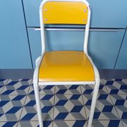 Chaise enfant vintage formica jaune