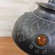 Antique brass Art Nouveau desk lamp (glass diamonds)