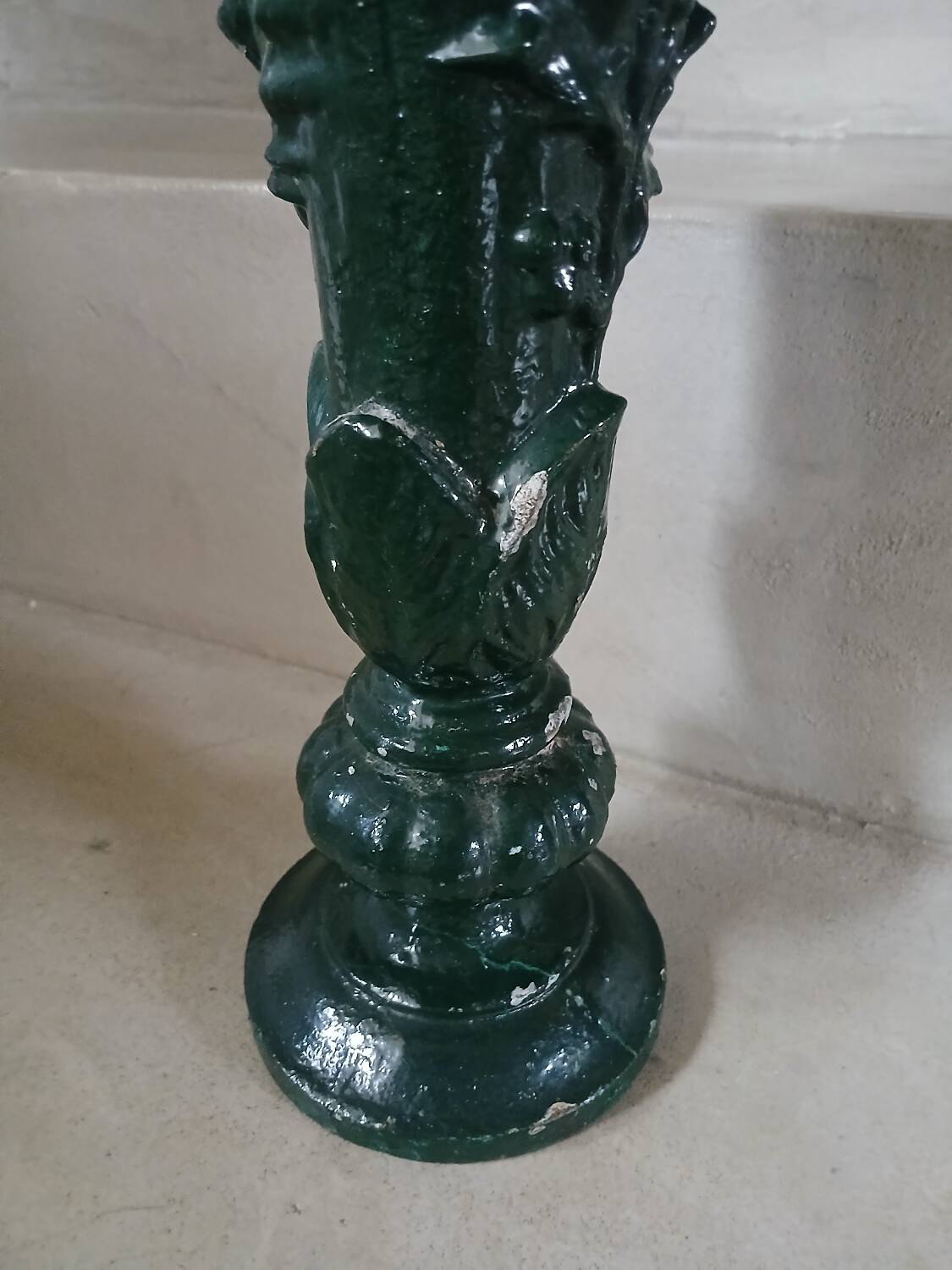 Antique cast iron vase