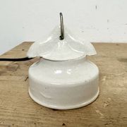 Vintage White Porcelain Pendant Light, 1970s