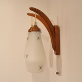 Danish teak wall lamp