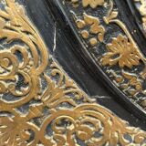 Painting of a bouquet of flowers on a panel in a medallion frame, Napoleon