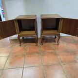 Pair of vintage 1960s oak bedside tables
