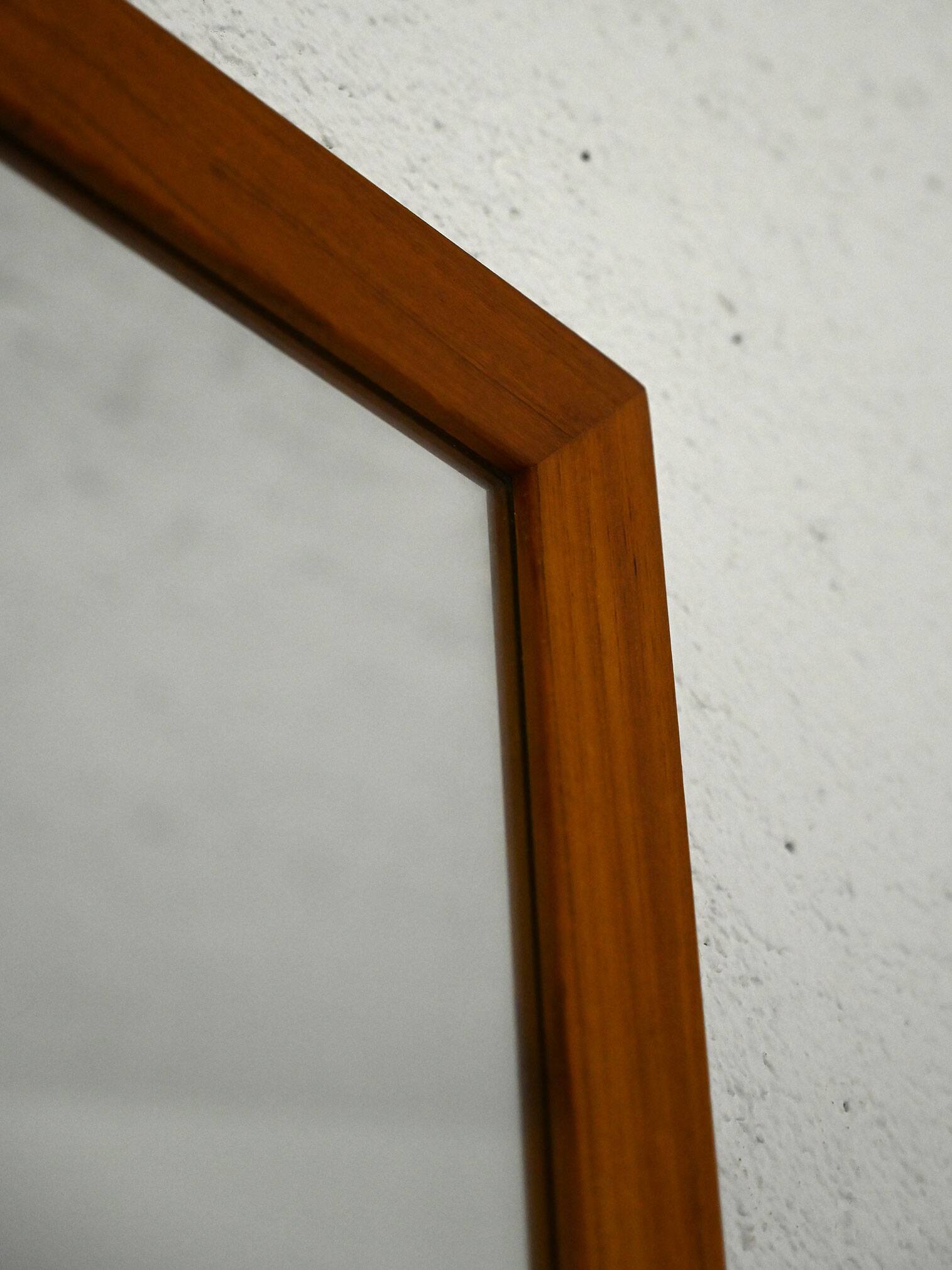 Teak framed mirror