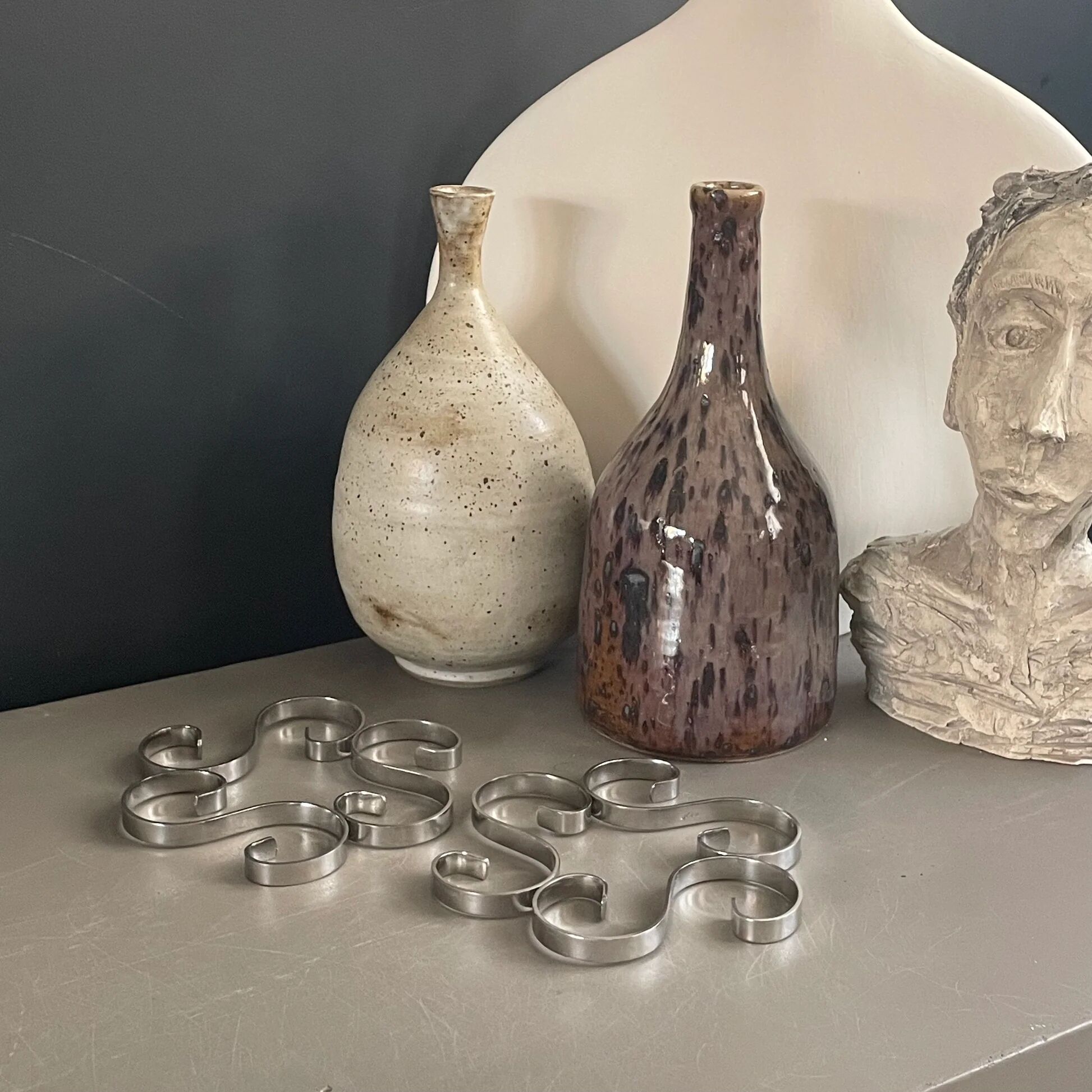Pair of stainless steel trivets