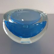 Large Sommerso Murano Glass Bowl by Flavio Poli, 1960s