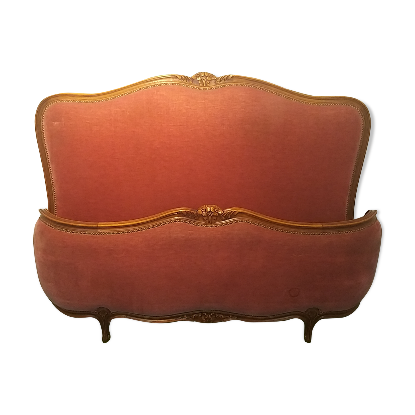 Li corbeille velour ras rose