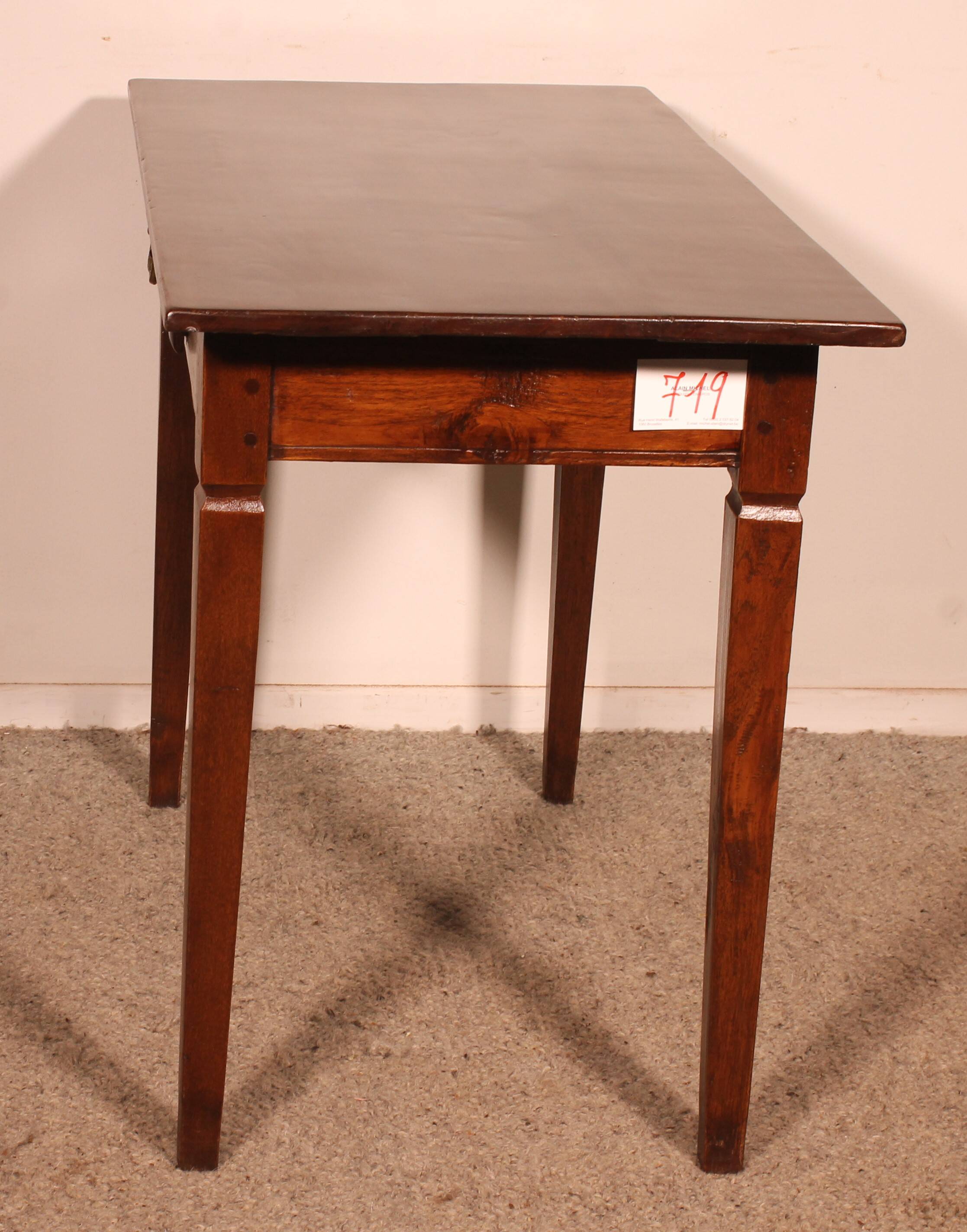 Small 19th Century Desk with Straight Legs