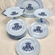10 anciennes assiettes à dessert XIX Brown Westhead More & Co