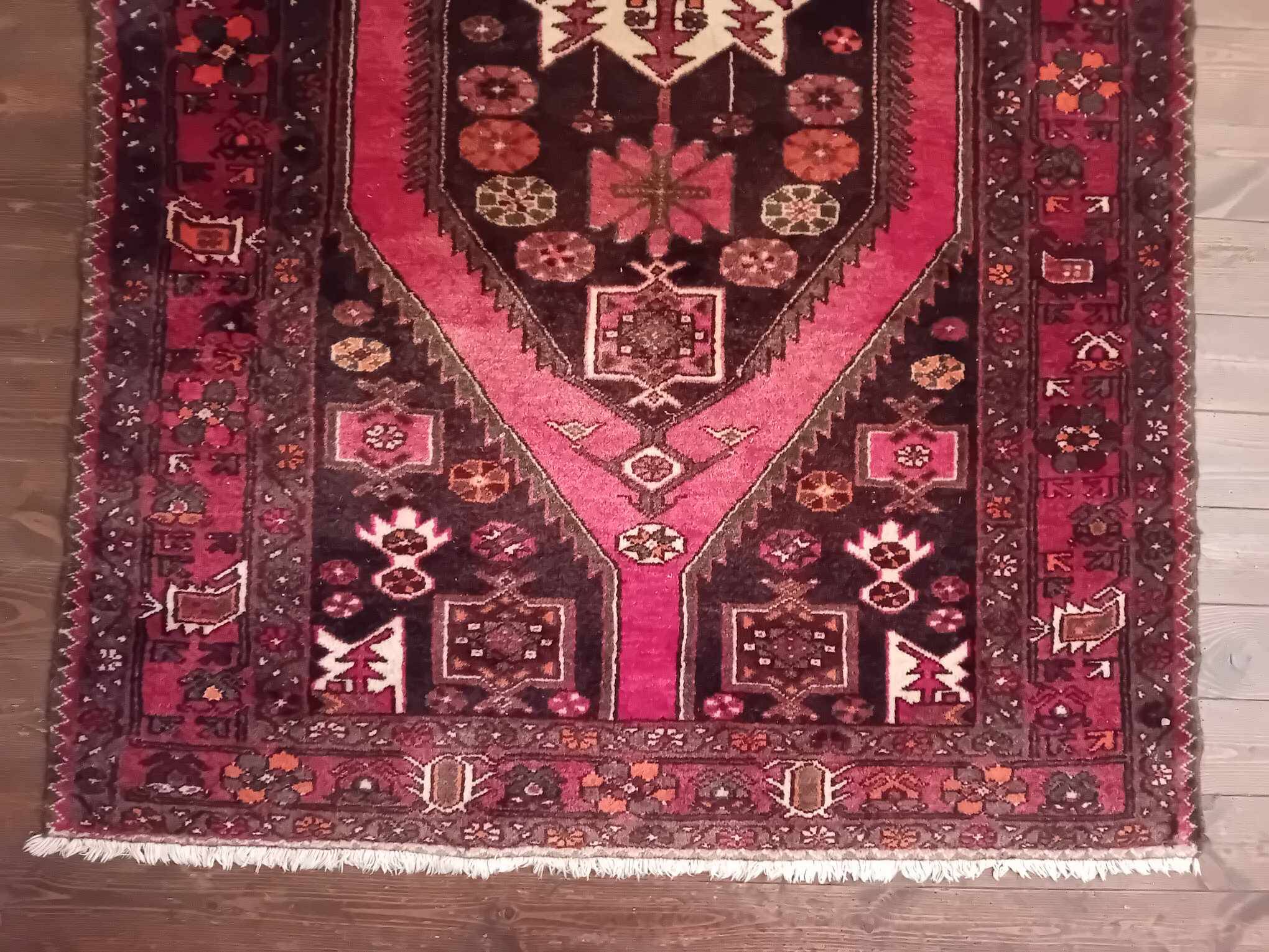 Handmade Persian Maslaghan rug 212x130cm