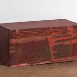 Small antique chest with floral patterns (circa 1900) #19