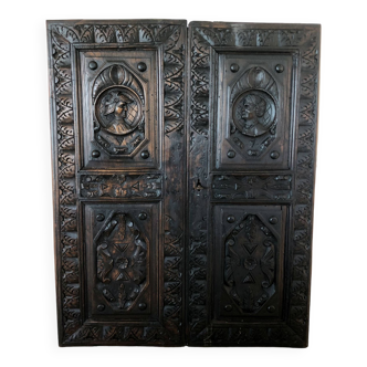 Old wooden cupboard doors, 18th century