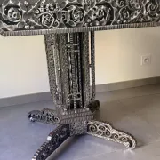 Art Deco table attributed to Edgar Brandt.
