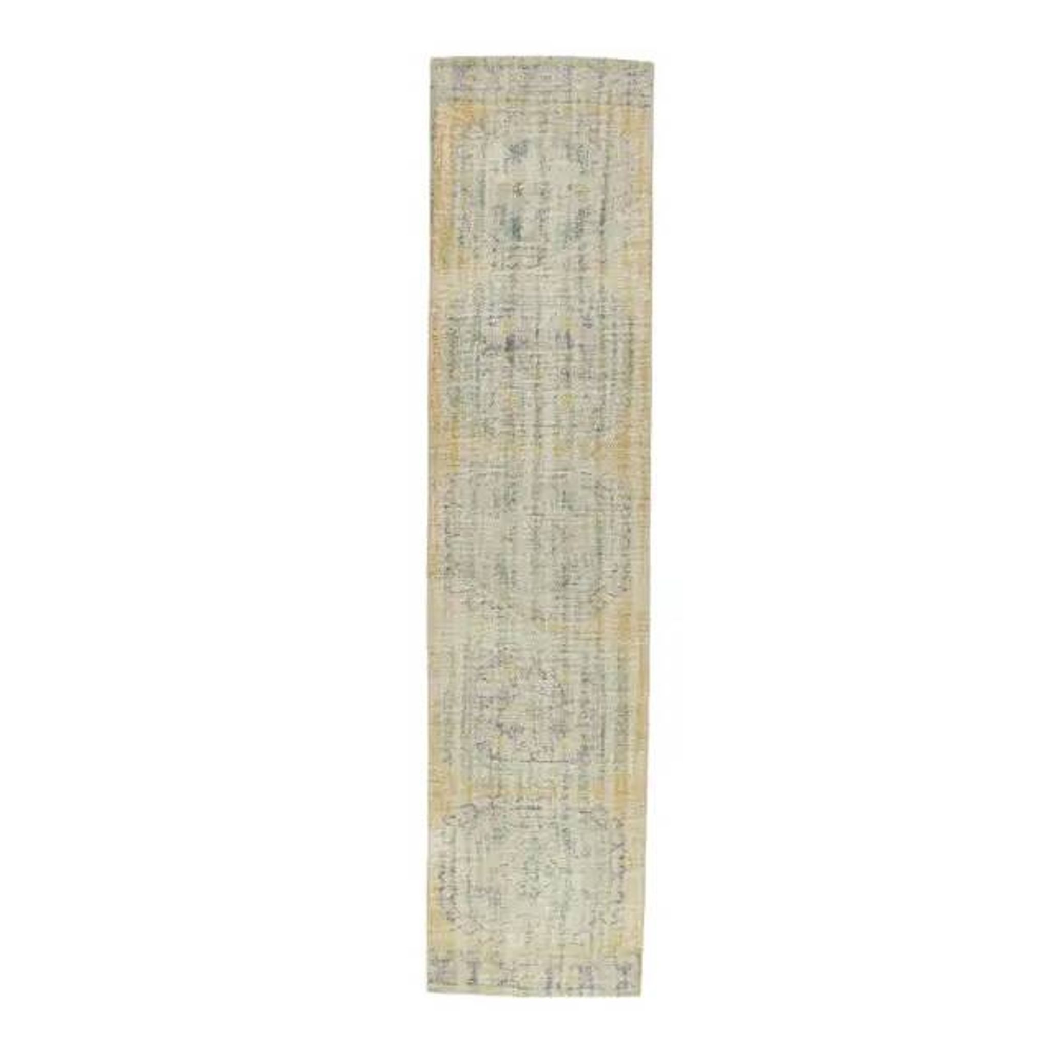 1970s Turkish Oushak Wool Distressed Rug 81x352