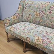 Important Estate Bench with Floral Fabric, Louis XIV Period – Early 18th Century