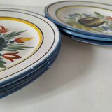 6 earthenware plates from the East - vintage 1960s