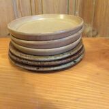 6 stoneware dessert plates
