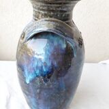 Signed stoneware vase