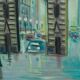 Peinture moderne suédoise de Jack Eichborn huile sur toile, années 1960