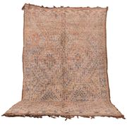 Peach Vintage Moroccan Wool Rug 188 x 317 cm , Berber Rug Handmade, Unique