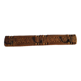 Hook 3 hooks in carved teak from Kerala