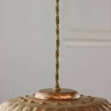 Mid-Century Italian Copper and Opaline Pendant Lamp