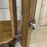 English Art Deco walnut showcase