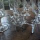 12 cut crystal glasses on stems – 1930s-1950s