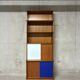 Oscar display cabinet, vintage 1960s golden oak.