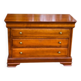 Louis Philippe wooden chest of drawers with 3 drawers