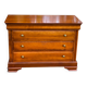 Louis Philippe wooden chest of drawers with 3 drawers
