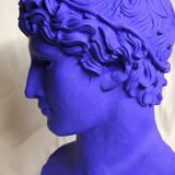 bust Apollo Greek Roman blue design