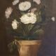 Oil on still life canvas with peonies