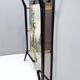 Vintage Ebonized Beech, Brass and Glass Coat Rack with a Landscape, Italy