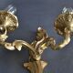 Wall lamp in twisted golden bronze baroque 2 lights