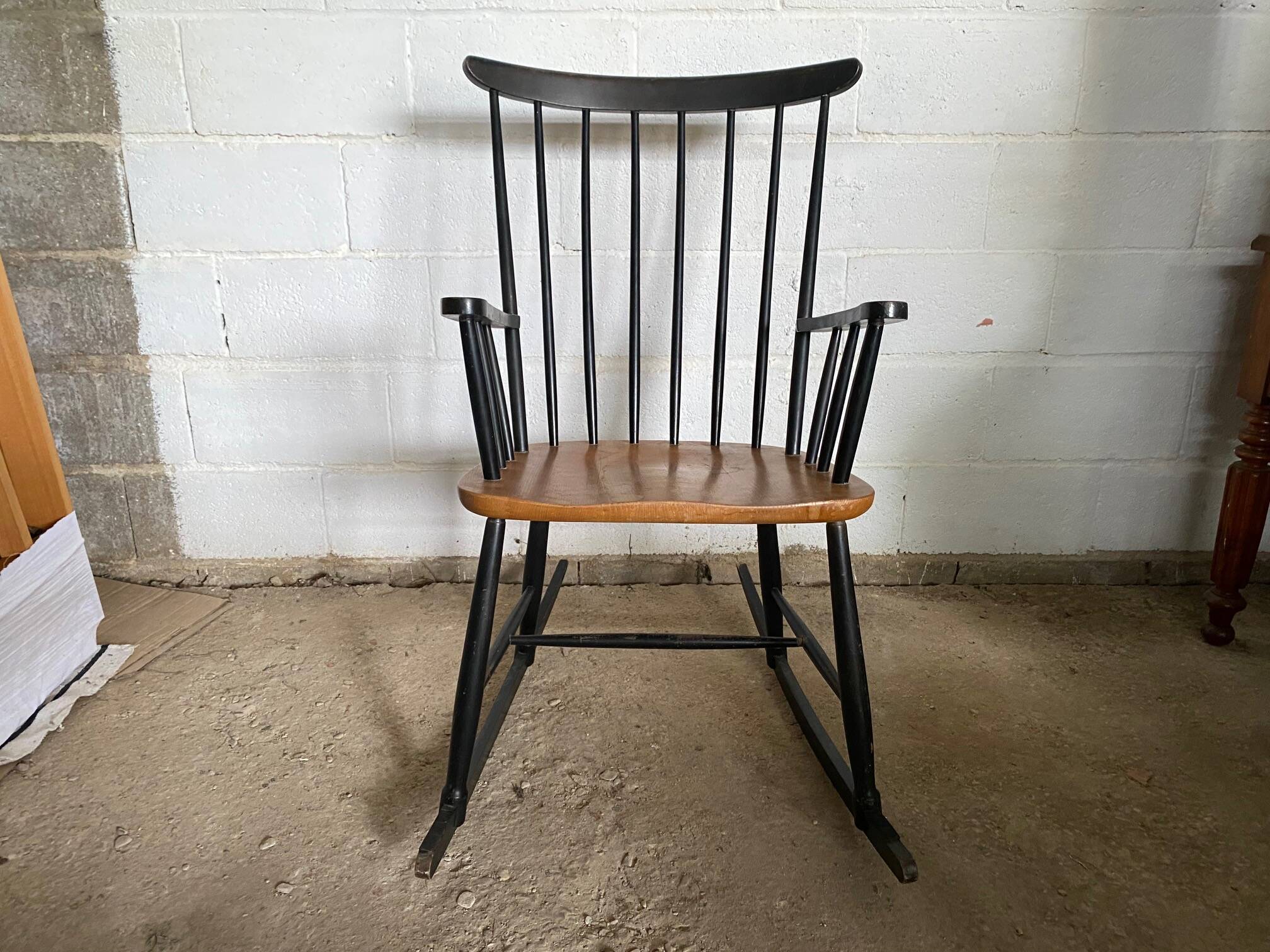 Rocking chair Scandinavian design attributed to Inge Andersson vintage 1960