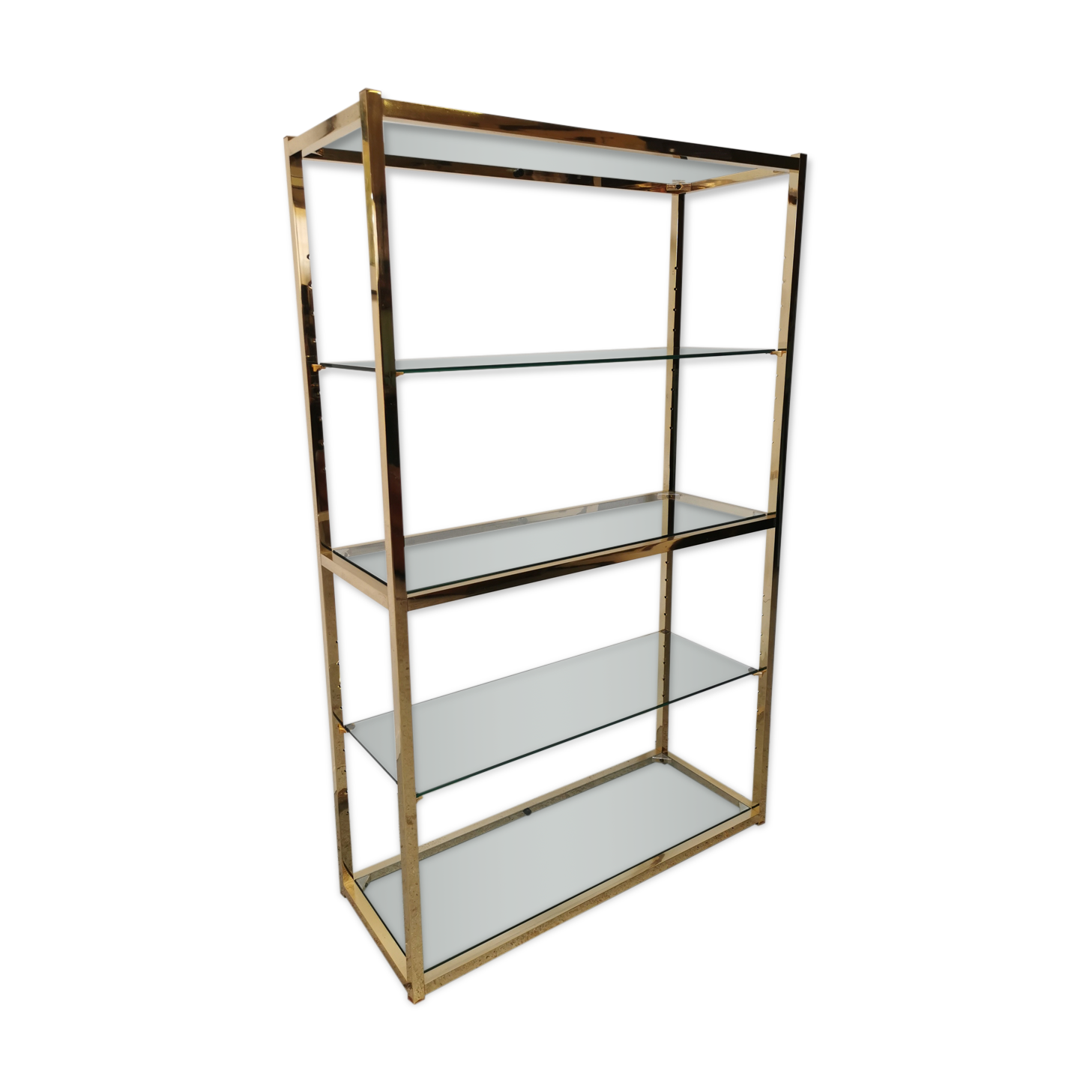 Shelf vintage brass gilded design 1970