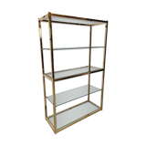 Shelf vintage brass gilded design 1970