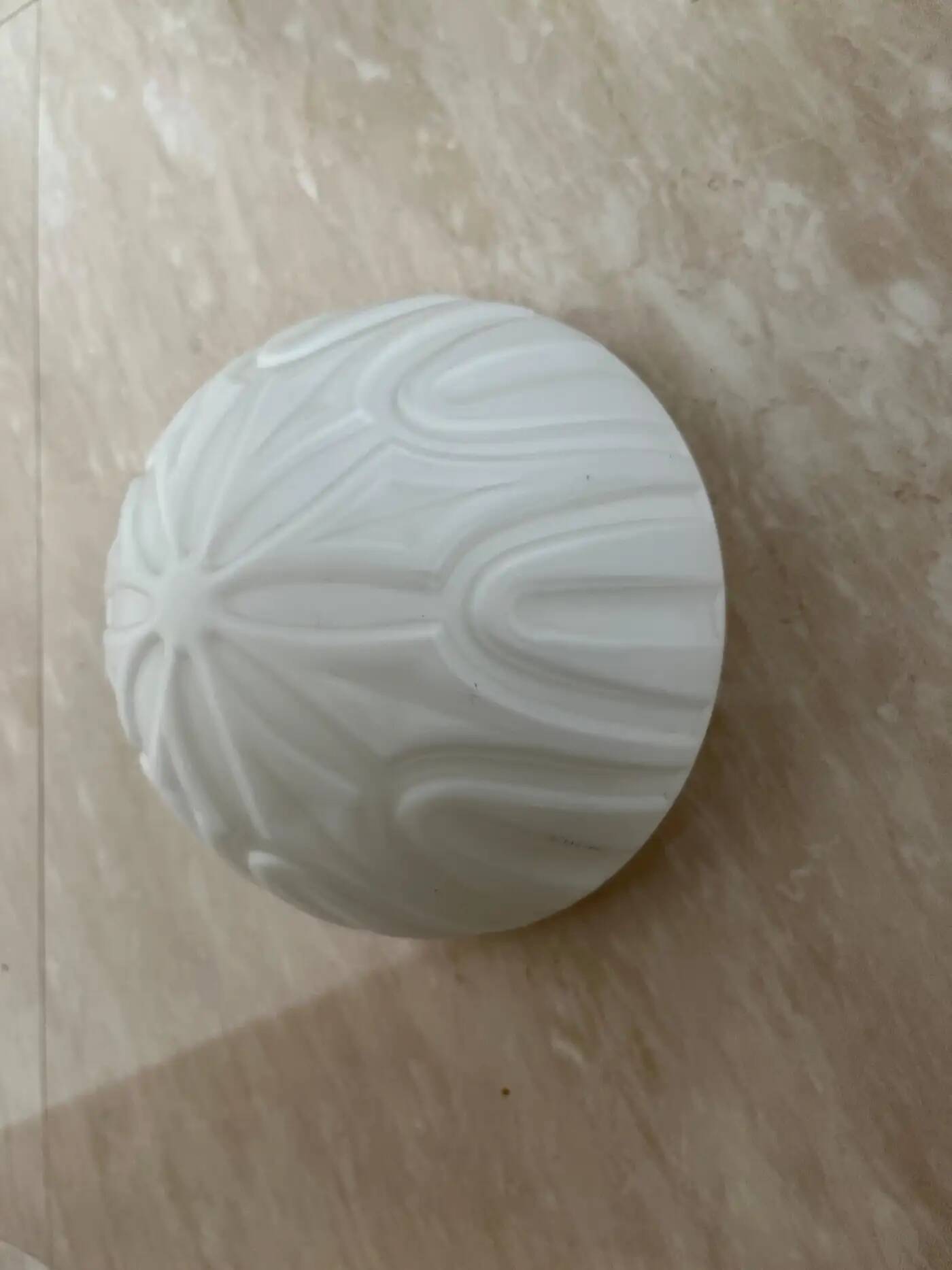 Pair of midcentury design glass ceiling lamps/flush mounts or wall lamps, 1970s