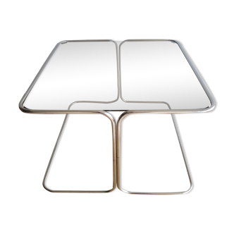 Piece of sofa in smoked glass 70s