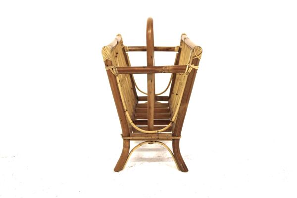 Porte-revues scandinave en rotin, Suède, 1950