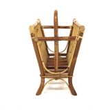 Scandinavian rattan magazine rack, Sweden, 1950