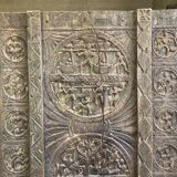 Large panel of indian carved wood nineteenth century