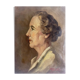 Portrait of a woman in profile from the 19th century