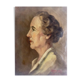 Portrait of a woman in profile from the 19th century