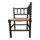 Turned wooden corner chair