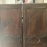Pair of old walnut doors