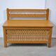 Banc coffre en rotin 1970